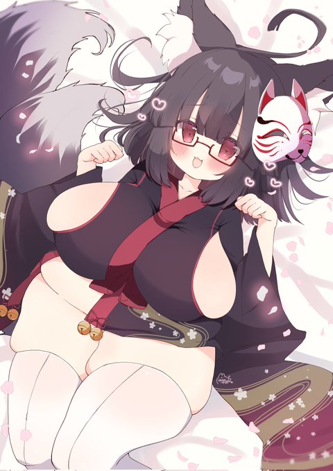 むっちむちきつねちゃん🦊︎🤍 #skeb 