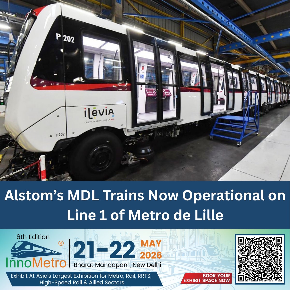 MetroRailNewsHQ's tweet photo. Alstom’s New Metro de Lille Trains Begin Operations on Line 1, with door systems provided by Wabtec Corporation.
#MetroDeLille #Alstom #Wabtec #TrainInnovation #MetroSystems #UrbanMobility https://t.co/34Q5j2nq4L