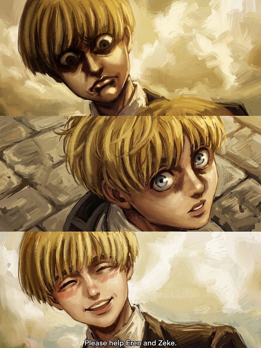 Coochiesamurai's tweet image. tried recreating this scene from AOT… that face still scares me😭😭 ...
#aot #attackontitan #yelena #arminalert #artistsontwitter