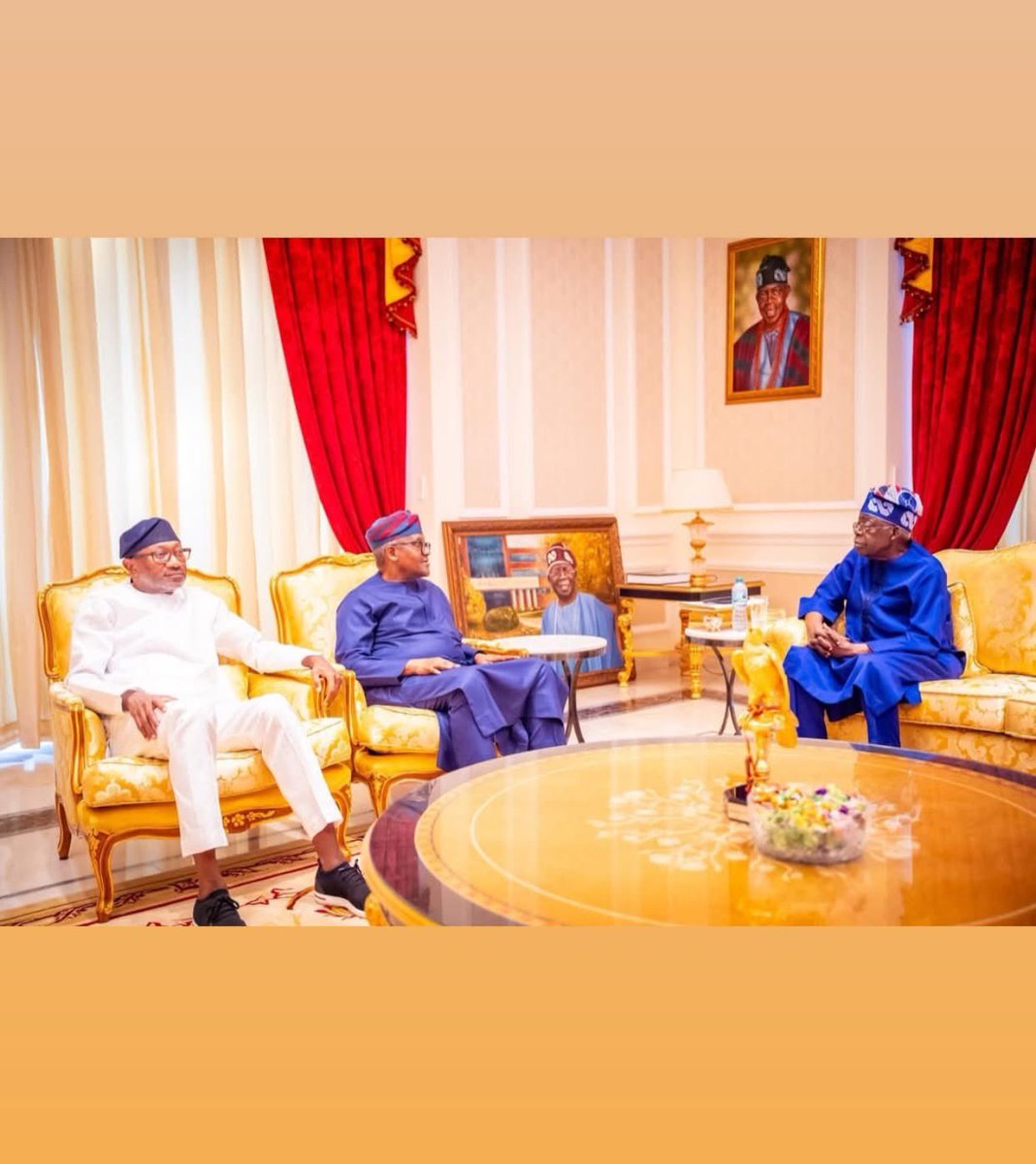 DailyObserverNG's tweet image. Nigerian Billionaire Femi Otedola has shared pictures of Himself and Aliko Dangote with president tinubu 

He and the Africas richest have visited the president in Abuja to talk about Nigeria’s economy and ways Nigerians can benefit from ongoing reforms.#tinubu #Otedola #Dangote