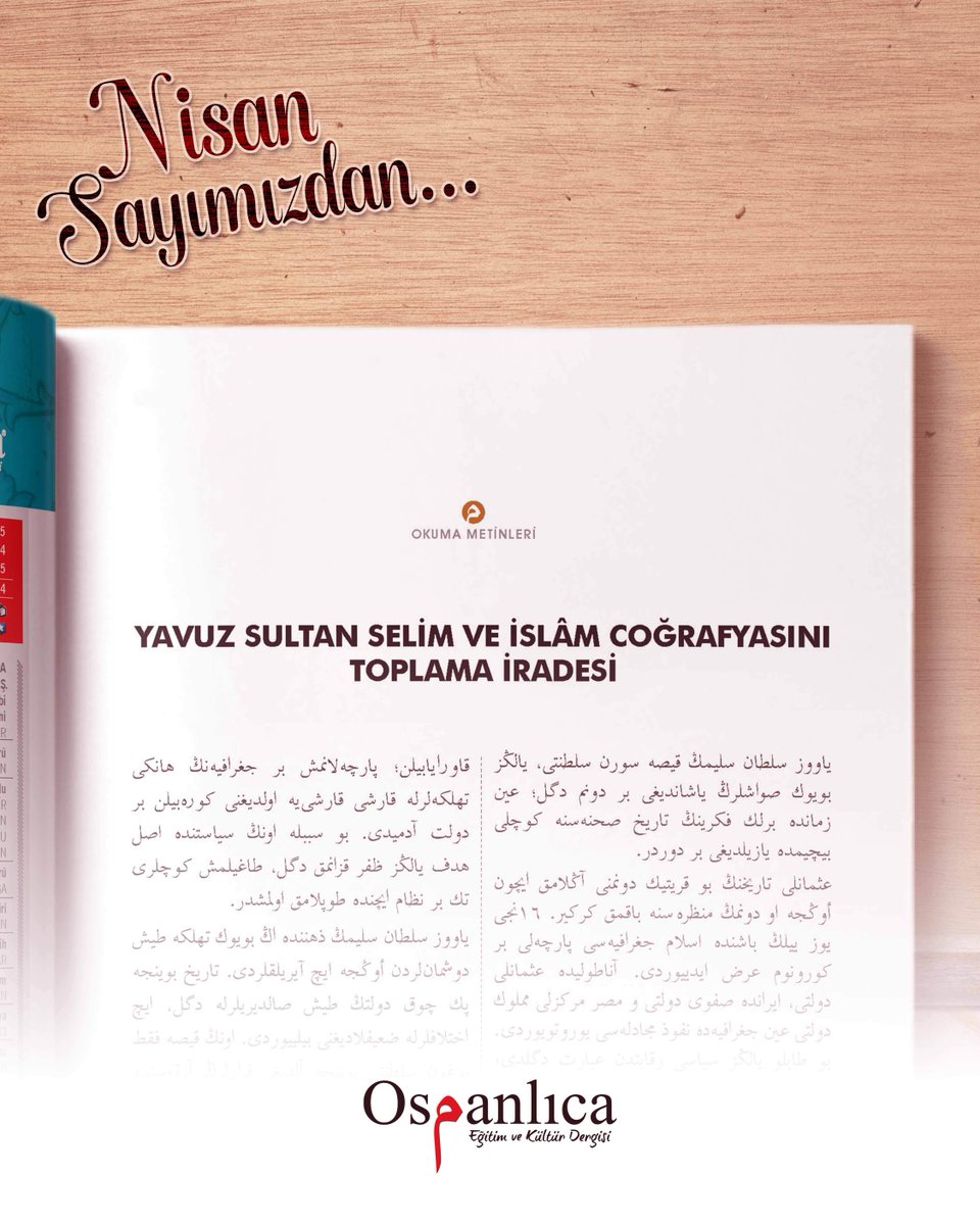 Osmanlıca Dergisi tweet media
