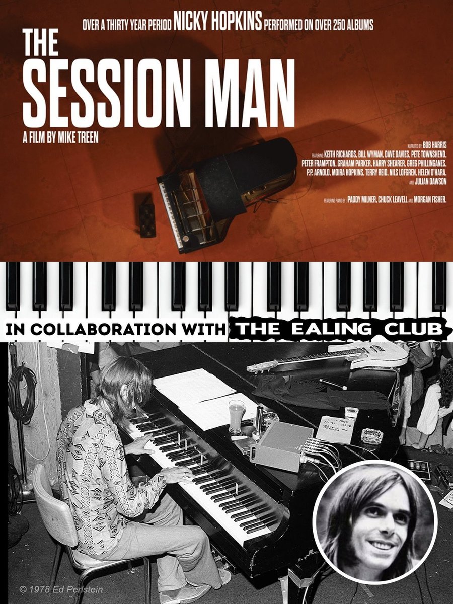 TheNickyHopkins's tweet photo. Last chance to see 'The Session Man: Nicky Hopkins' in the UK on the big screen! 5pm Sun 12 April 2026 in Acton at @ActOne_Cinema #NickyHopkins #RockDoc https://t.co/eyxhaHAtp3 https://t.co/s2b4V8ibvt