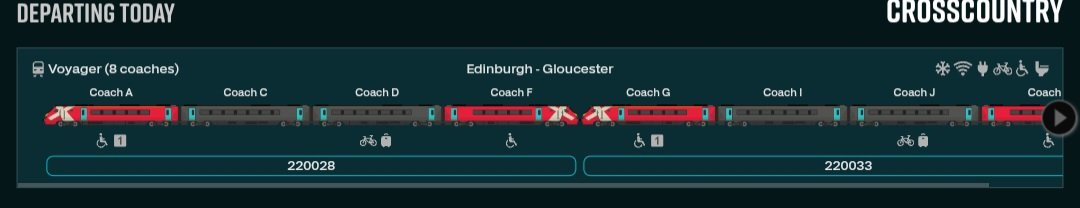 HarleysTravels's tweet image. 220023 is back in service taking it up to 4 refurbished Voyagers already! 220025 should be returning from Derby in the next few weeks.

220028 &amp;amp; 220033 are also making up the first 8 car refurbished voyager set to run in service.