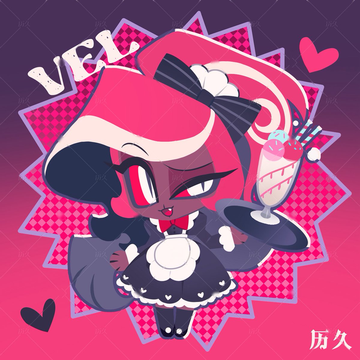 萌宝宝🥹🩷
咬一口圣代😋
感觉会被打🫨
打人也萌‼️😚
vel全肯定bot❤️‍🔥
#HazbinHotel 
#HazbinHotelVelvette #velvet #art