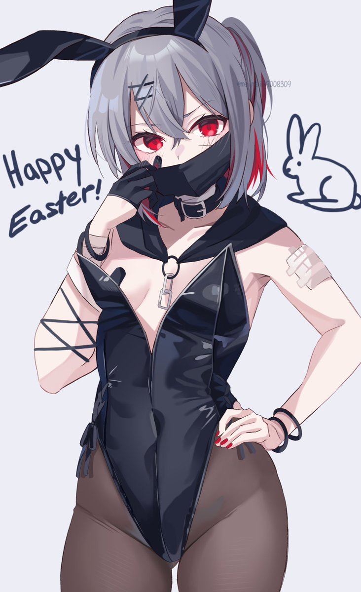 イースターの日に描いたバニー……だったもの(遅刻)(途中で飽きた) 