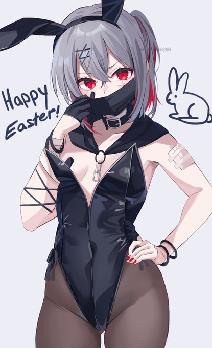 イースターの日に描いたバニー……だったもの(遅刻)(途中で飽きた)