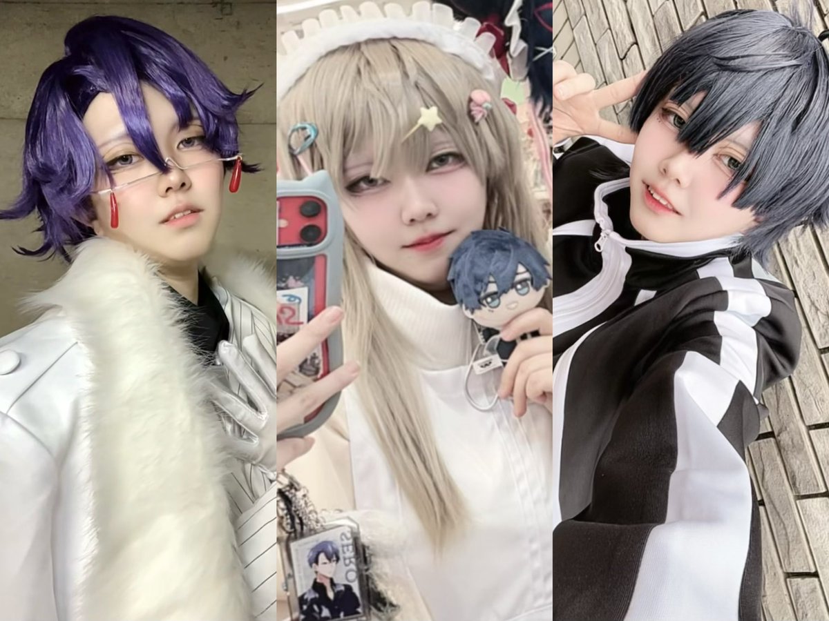 改めて3日間の差分!!
ぶっつけ2キャラいた中何とか顔があって良かったです！ずっとやりたかったキャラと衣装でアコ参加できてほんとに楽しかった♡
そして実はこの3キャラのウィッグ俺の大好き相互が作ってくれた神ウィッグ😭💕
ホマにこはちゃんありがとうねぇ💕💕