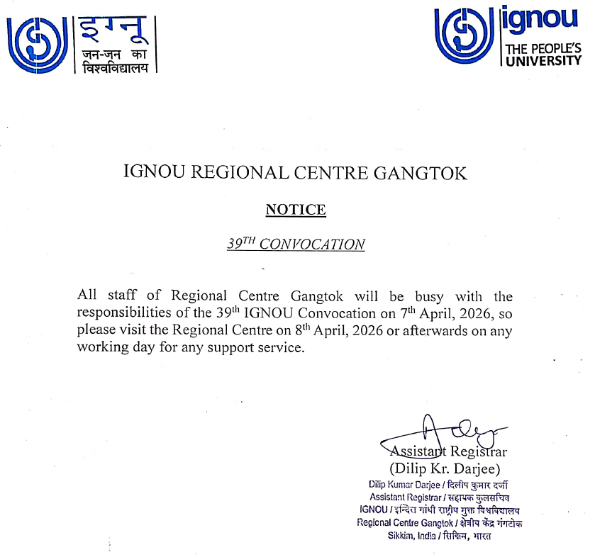IGNOU Regional Centre, Gangtok tweet media