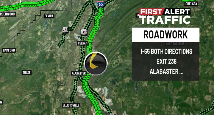 DestinyM_TV's tweet photo. First Alert:
There is construction on I-65 N/S. past Exit 238 in #Alabaster. @WBRCnews @WBRCtraffic #wbrctraffic https://t.co/PNcjL0Dv3O