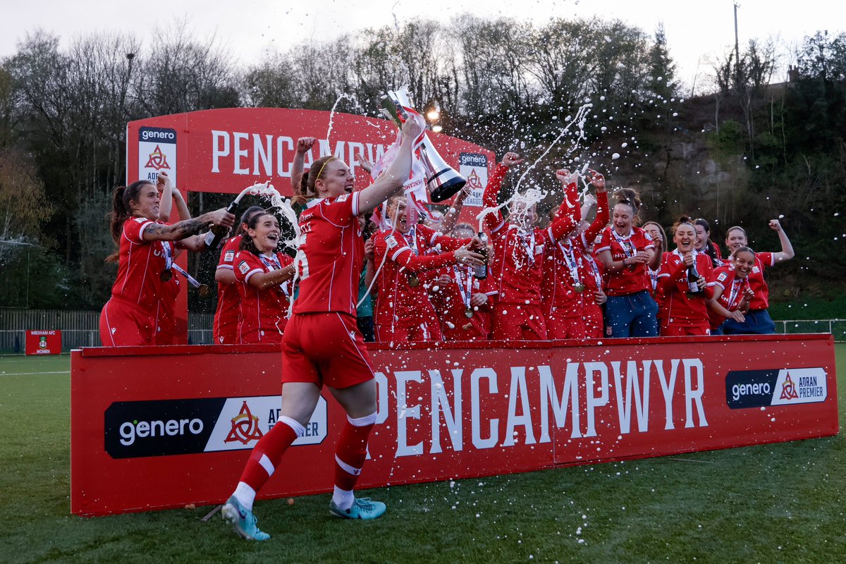GemmaOwenWxm's tweet photo. Adran Premier and Adran Trophy Champions 2025/26

What a ride we’re on! 

@WrexhamAFCWomen https://t.co/dxHaTwbPeV