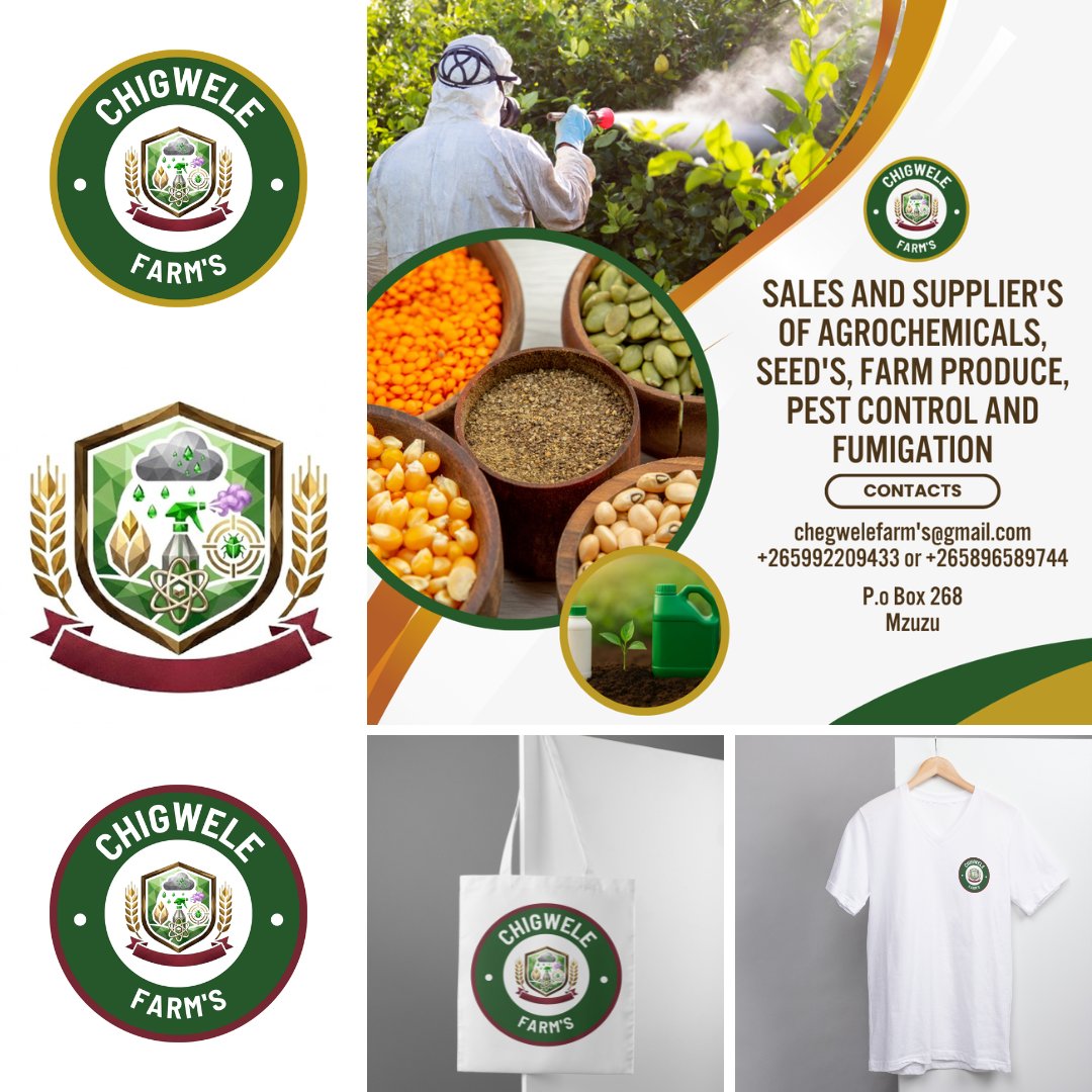 gdcmalawi's tweet photo. Rooted in excellence. 🌾🛡️

GDC is proud to showcase our branding project for Chigwele Farm's in Mzuzu. From logo design to professional marketing collateral, we help Malawian enterprises grow with a professional identity.

#GDCConsultancy #AgriBusiness #Malawi #Branding https://t.co/WAypedtlAP