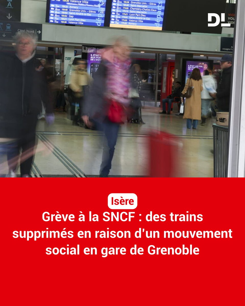 Afin de protester contre la « suppression de personnel en gare » de Grenoble, les organisations syndicales CGT, CFDT, SUD Rail et UNSA ont déposé …
➡️ l.ledauphine.com/0dr