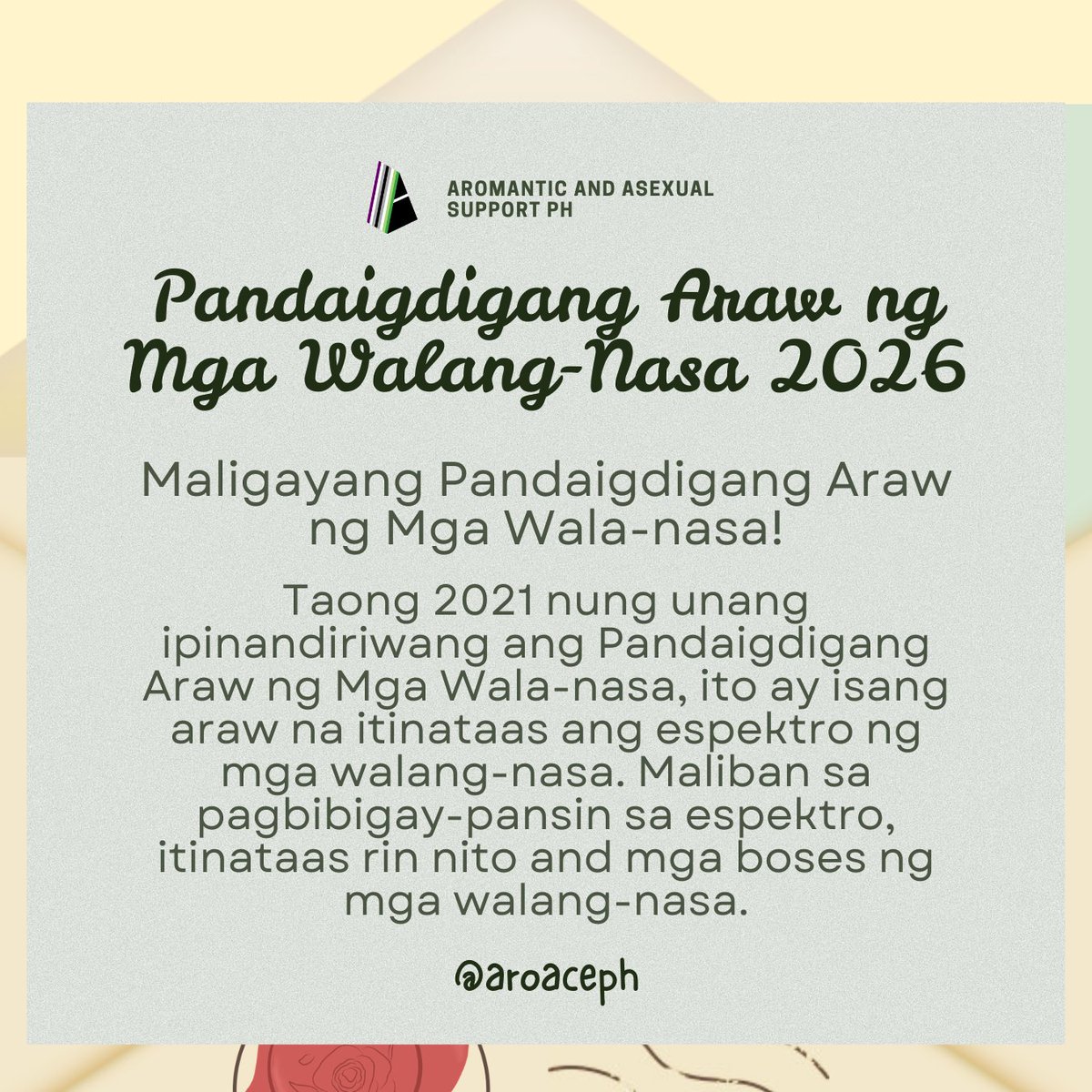 Aromantic and Asexual Support PH tweet media