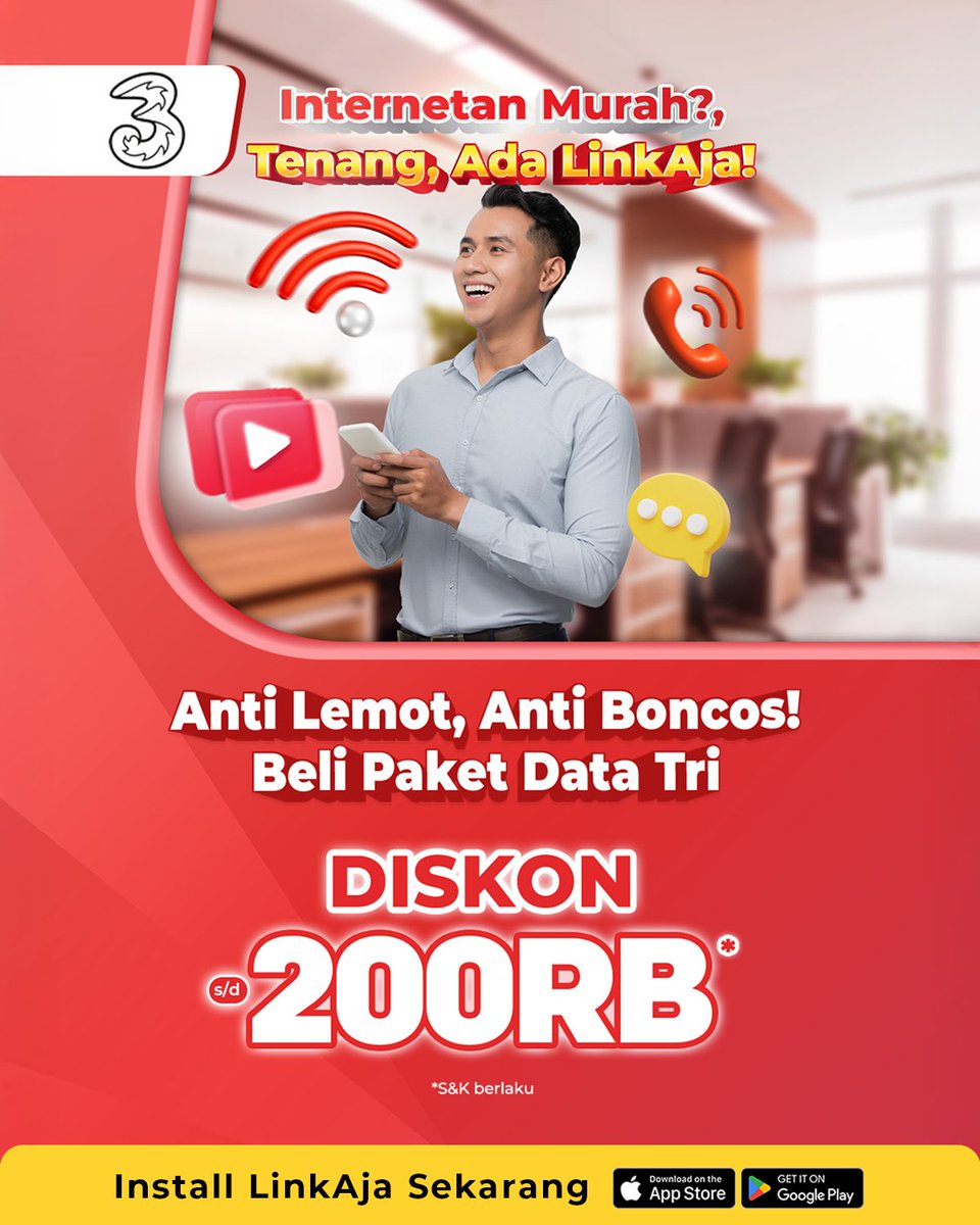 linkaja's tweet photo. Jangan sampai kehabisan! Serbuuu promonya minggu ini!✨
#LinkAja #PromoSemingguLinkAja #SemuaBeres
Customer Service: https://t.co/WVrOoo3Ddy https://t.co/SAOPYNwOr3