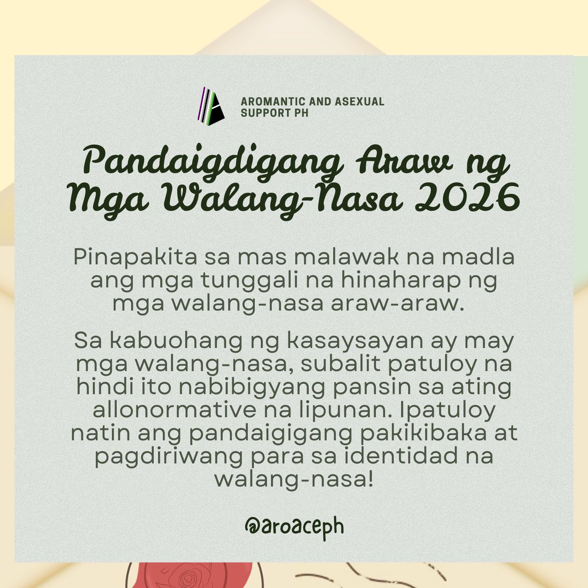 Aromantic and Asexual Support PH tweet media