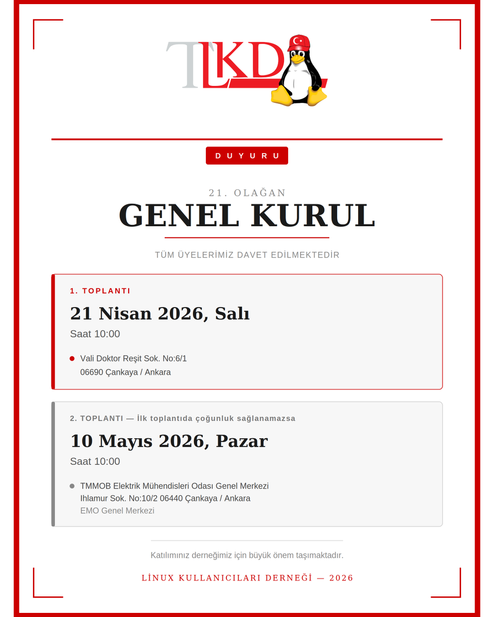 Linux Kullanıcıları Derneği tweet media