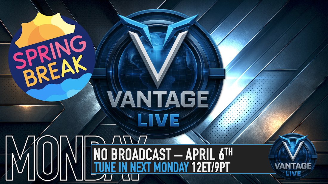 AllianceVantage's tweet photo. Just a reminder that there is no Vantage Live today for Spring Break! Tune in next week for the latest in news, training, motivation and recognition! Noon ET/9AM PT #VantageFinancialAlliance #Vantage #VLIFE #VantageLive https://t.co/OoWoVugrX3