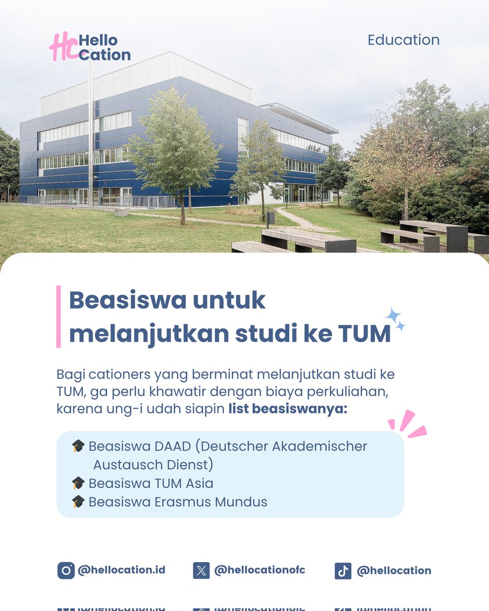 hellocationofc's tweet photo. Follow us on:
Twitter: @hellocationofc
Telegram: @HelloCation_official
Tiktok: @hellocation
Youtube: hellocation
Threads: https://t.co/gAjuORAmie

#HelloCation #StudyAbroad #KampusJerman #KampusTopDunia #Beasiswa https://t.co/H3QztHuIsU
