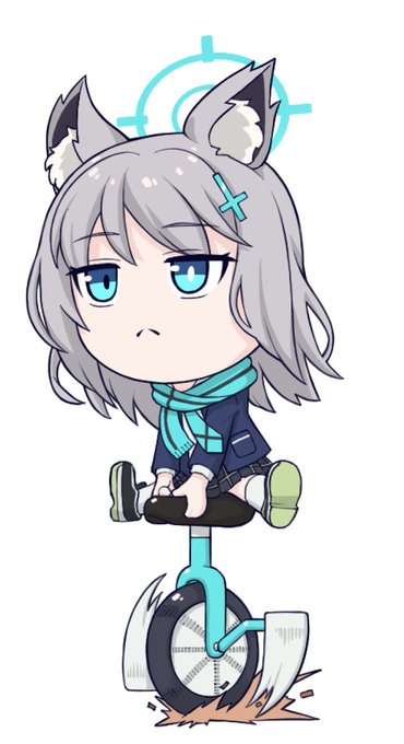 一輪車に乗った砂狼シロコさんです 