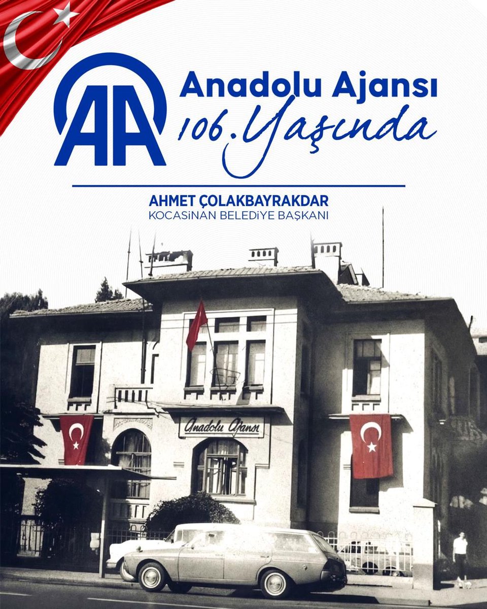 🗞 Milli mücadelenin sesi olarak doğan, bugün ise dünyanın dört bir yanında doğru, hızlı ve güvenilir haberciliğin simgesi olan Anadolu Ajansı'nın 106. kuruluş yıl dönümü kutlu olsun!