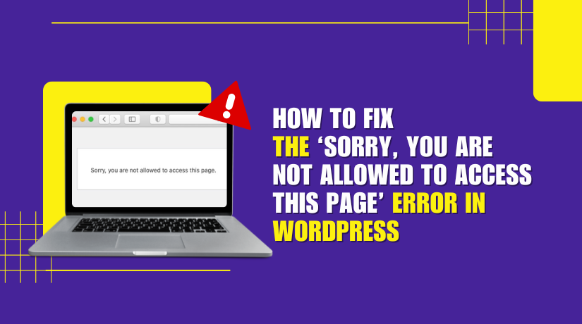 WooHelpDesk's tweet photo. “Sorry, You Are Not Allowed to Access This Page” in WordPress?
Check user roles, plugin conflict, theme issues, .htaccess, file permissions, PHP version, table prefix, &amp; site URL settings.
Full fix: https://t.co/KMKRwrbWe1

#WordPress #WordPressError #WebsiteFix #WordPressSupport https://t.co/SeheZ29TLQ