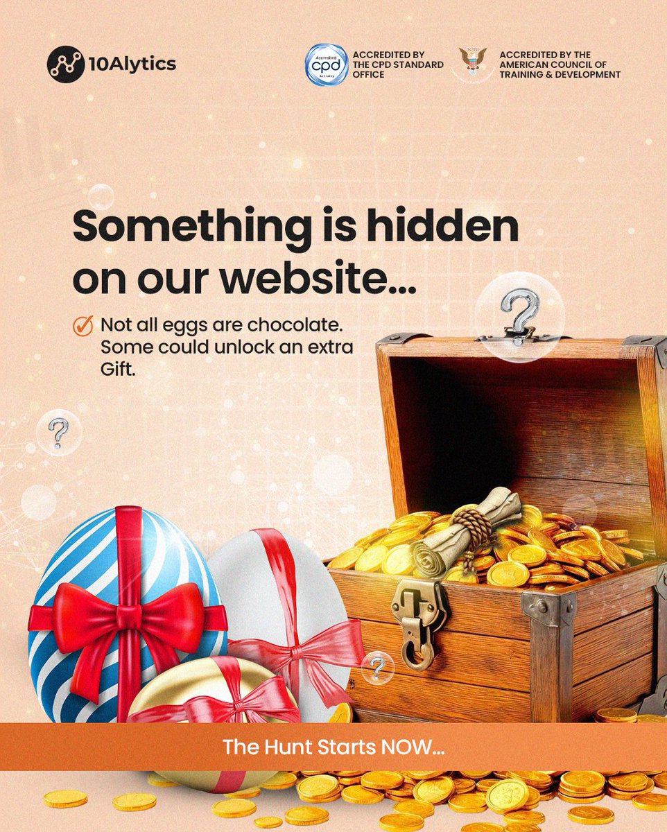 Are you in for a digital scavenger hunt today? 🕵️‍♂️

We have hidden some Easter Eggs.on our site, and they are packed with exclusive rewards.

Follow these steps,
Step 1: Head to our website (10alytics.io)
Step 2: Start clicking.
Step 3: Gather all 5 eggs
Step 4: Unlock