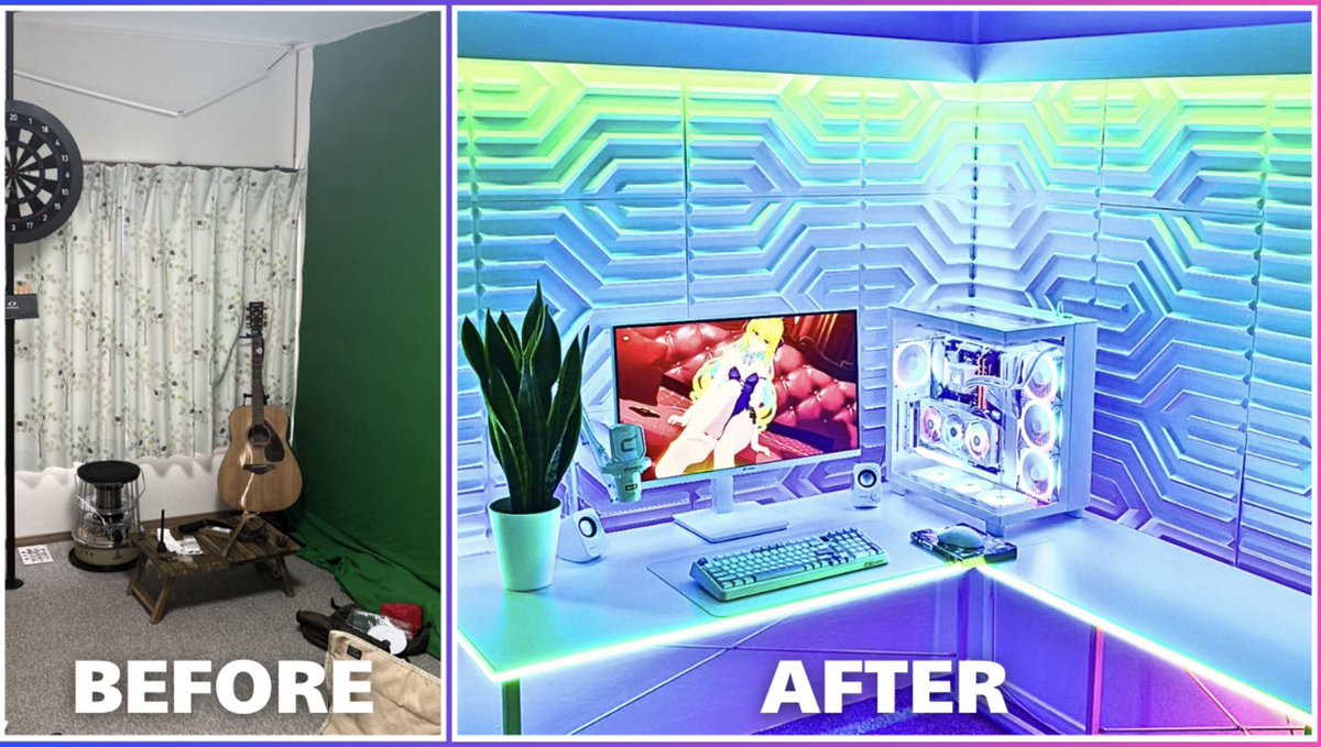 maple_hero_cbm's tweet image. 是非見てみてほしいんだぜ！！！🔥
主役は壁と光とnzxt h9elite！
リポストしてくれたらマジで嬉しいぜぇえええ！！！！

【総額〇〇万】和室が“ここまで変わる”…最強ゲーミング部屋DIY｜Room Makeover
youtu.be/FxgsLdhQxcU

#nzxt 
#roommakeover
#ゲーミングルーム
#ゲーミング部屋
#DIY