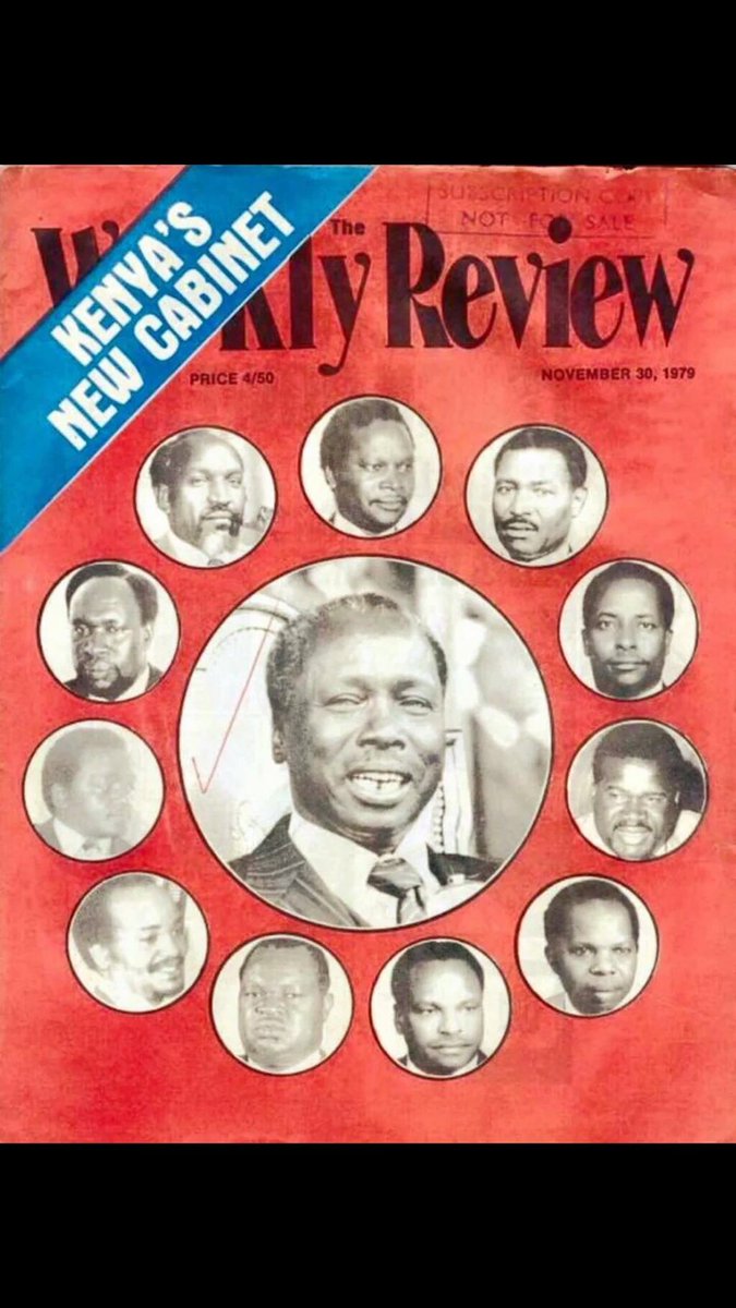 Daniel arap Moi's 1st cabinet in 1979.
