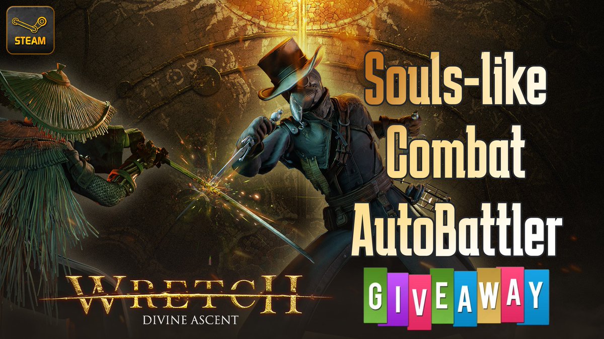 🎁#GIVEAWAY "Wretch: Divine Ascent" (2x Steam Keys)

 🎃This is an autobattler mixing souls-like combat with backpack managing.

To enter simply: 
✅ Like and RT this tweet
✅ Follow on X: <a href="/Wretch_DA/">Wretch Divine Ascent</a>

⏰24 Hours⏰ / 🏆2 Winners!
📧DM me to sponsor a giveaway like this.
#Giveaways
