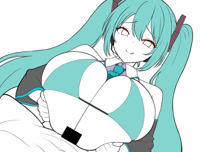 でかミクさん描いてます 