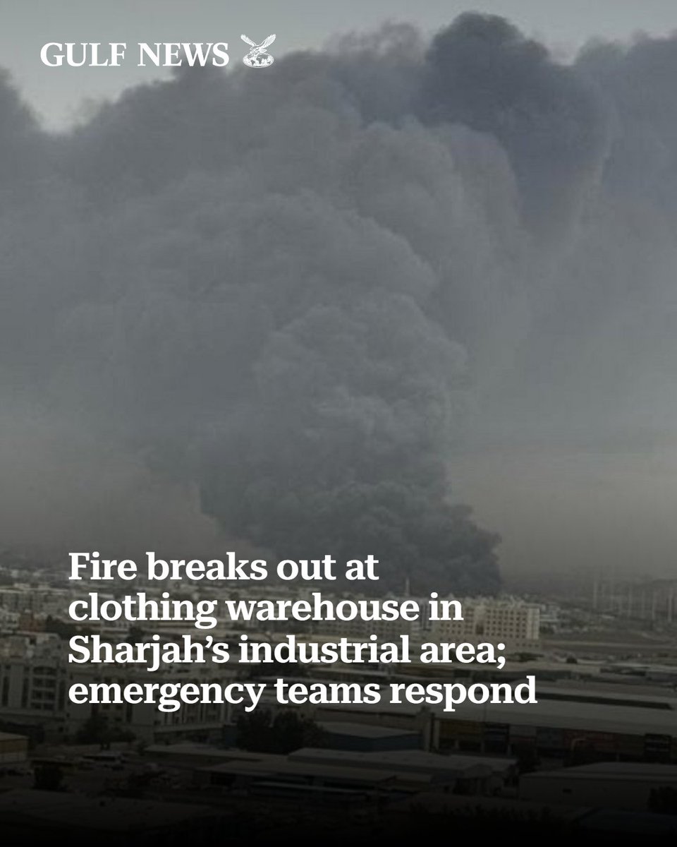 Sharjah Civil Defence battles warehouse fire in Industrial Area 10 as ...