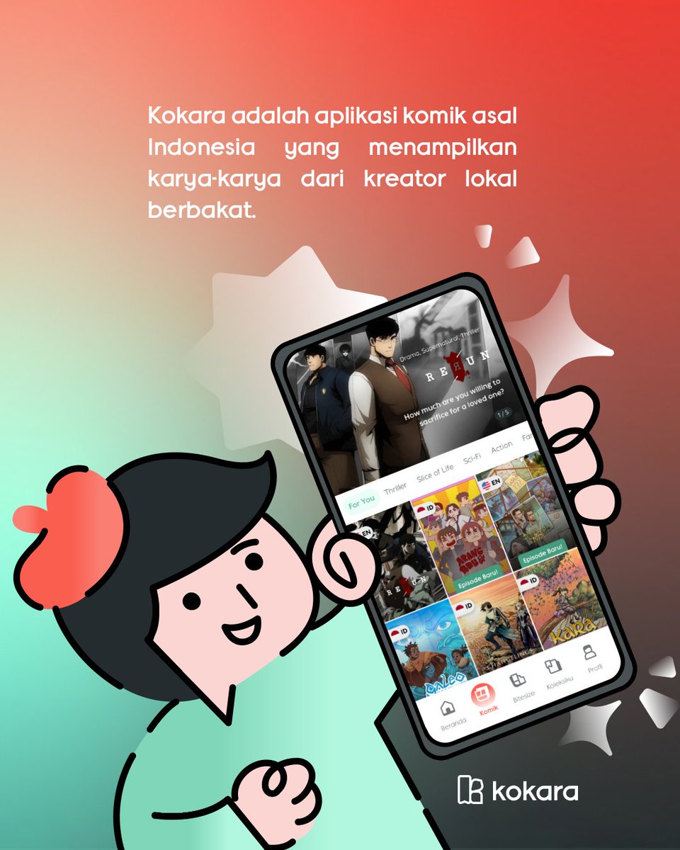 visi8studio's tweet photo. Kenalan yuk sama Kokara!👋✨
(1/2)
#KomikKaryaRamai2 #Dukungkomiklokal https://t.co/dGGN3QLLsv