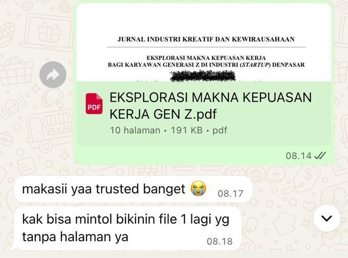 anescca_'s tweet photo. 9917 OPEN JOKI MAKALAH/ARTIKEL/LITERATUR REVIEW/ESSAY/PAPER murah free canva pro #zonauang #joki https://t.co/8tWEDwCDj1