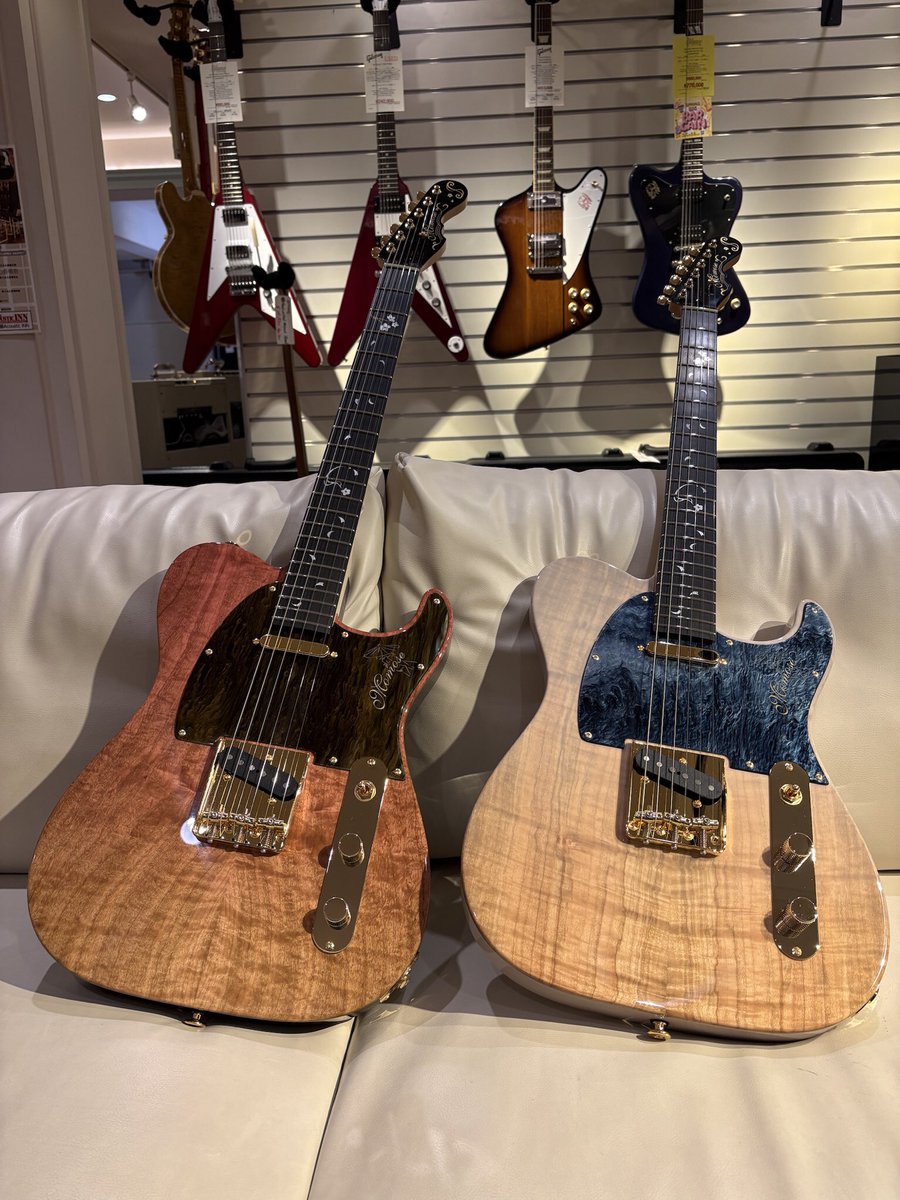 mikiame's tweet image. 桜が咲く4月にぴったりな
momoseテレタイプ2機をご紹介！

ボディトップ材に桜を使用しており指板にはサクラのインレイが！🌸
桜が満開です✨

商品ページはこちらです🔽
E FZR-G H #22249
mikigakki.com/shop/g/gAME203…
E EQS SKR-G K #22241
…

#momose #guitar #amemura