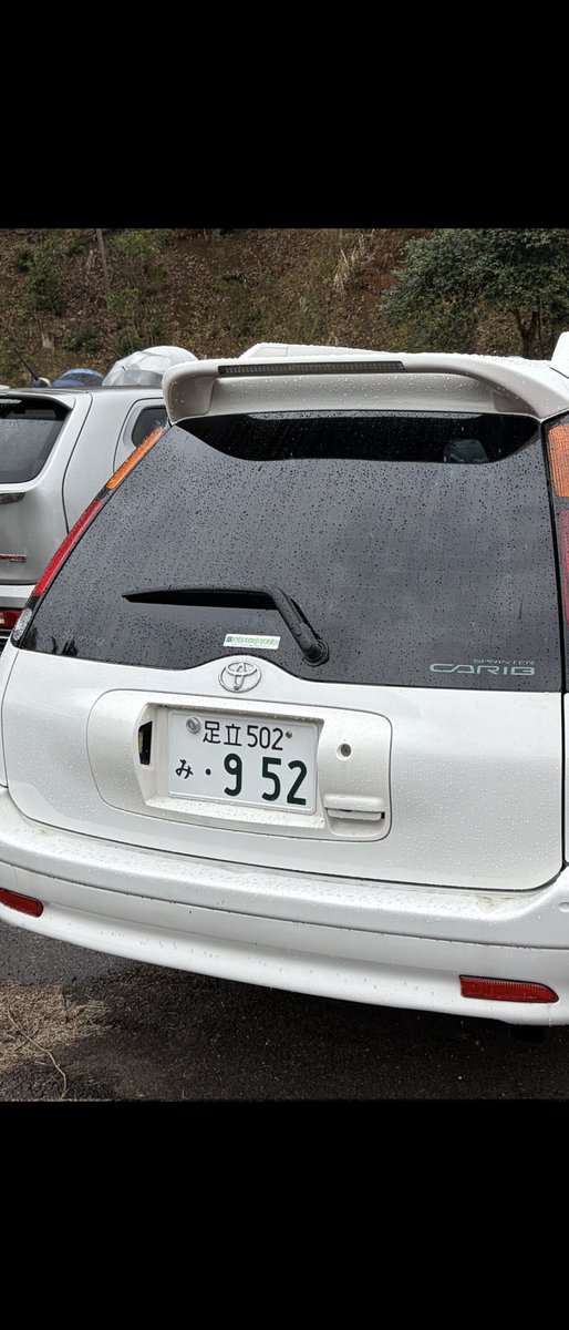 カリブ洗車しても走行中にホコリがハッチにまとわりついて、雨が降ると全部バンパーに溜まる。
傾斜が外側についてないから一切流れていかない