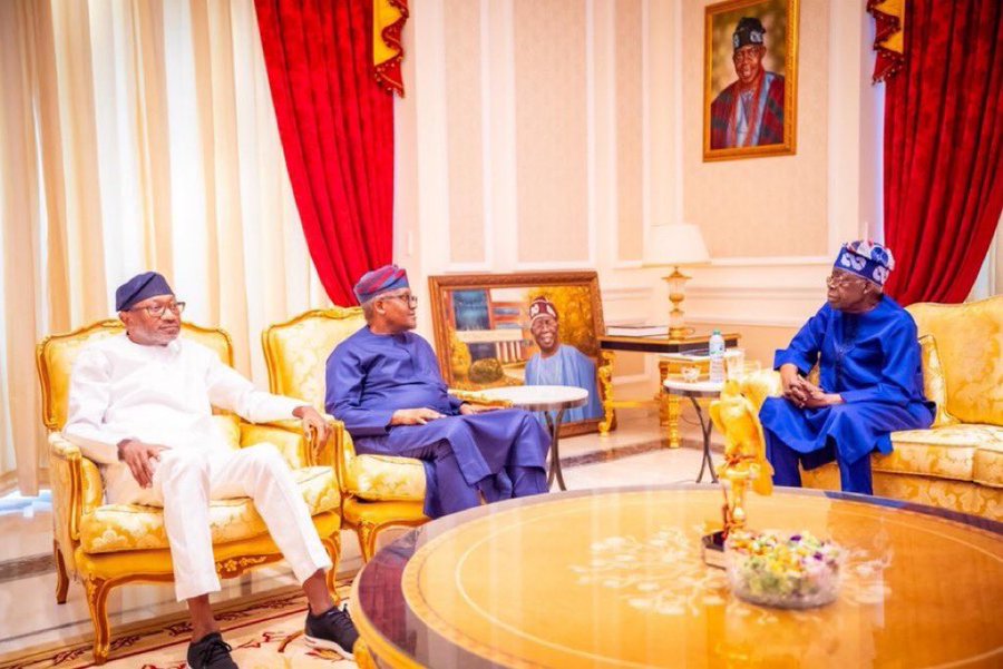 ElitesAfrica's tweet image. Billionaires Femi Otedola, Aliko Dangote visited President Bola Tinubu on Easter Sunday.

#el #seun #agu
