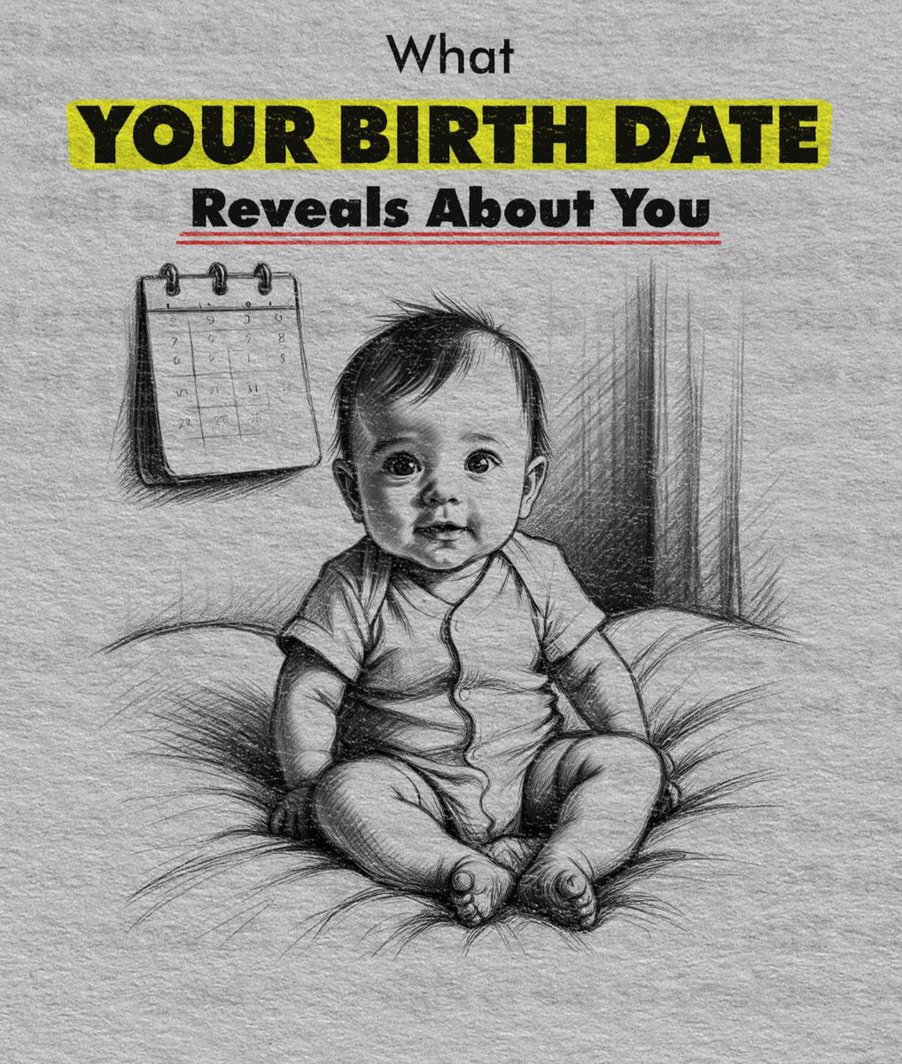 InspiroQuest's tweet photo. What YOUR BIRTH DATE Reveals About You

// Thread // https://t.co/TALKHIX0t6