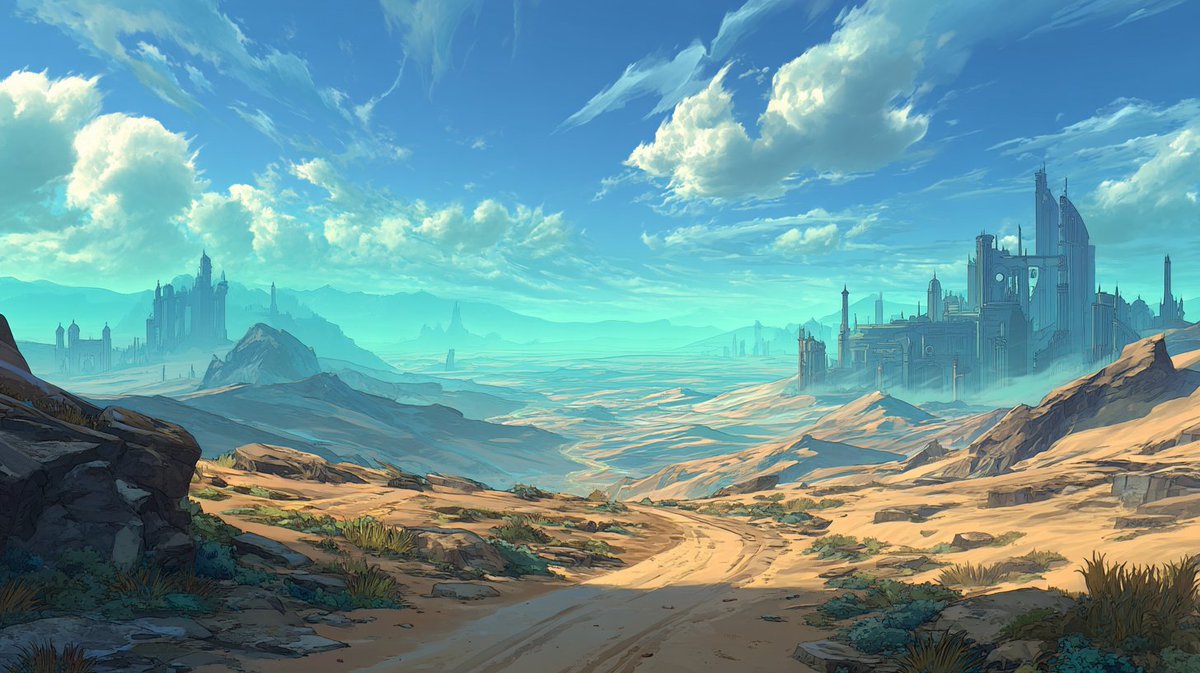 Lust_Emptiness's tweet photo. 🎨【無料背景素材 配布】

ファンタジー背景：蜃気楼

イラスト・ゲーム・Web制作、TRPG、配信など、どうぞ自由にお使いください♪
✅ 加工OK ✅ 商用利用OK（クレジット任意）
❌再配布・販売は不可
#フリー素材 #背景素材 #商用利用可能 https://t.co/GhGpM3hMRA