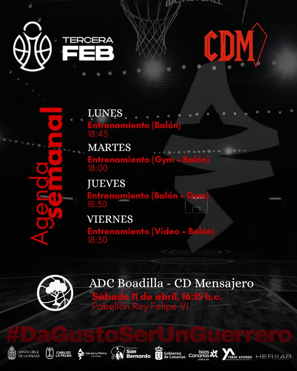 CDMBaloncesto's tweet photo. 📌 Plan de trabajo #CDMBaloncesto

❤️🖤  Nueva semana de trabajo. Preparamos un nuevo encuentro a domicilio.

#DaGustoSerUnGuerrero #CDMBaloncesto https://t.co/gZj9n6dRN8