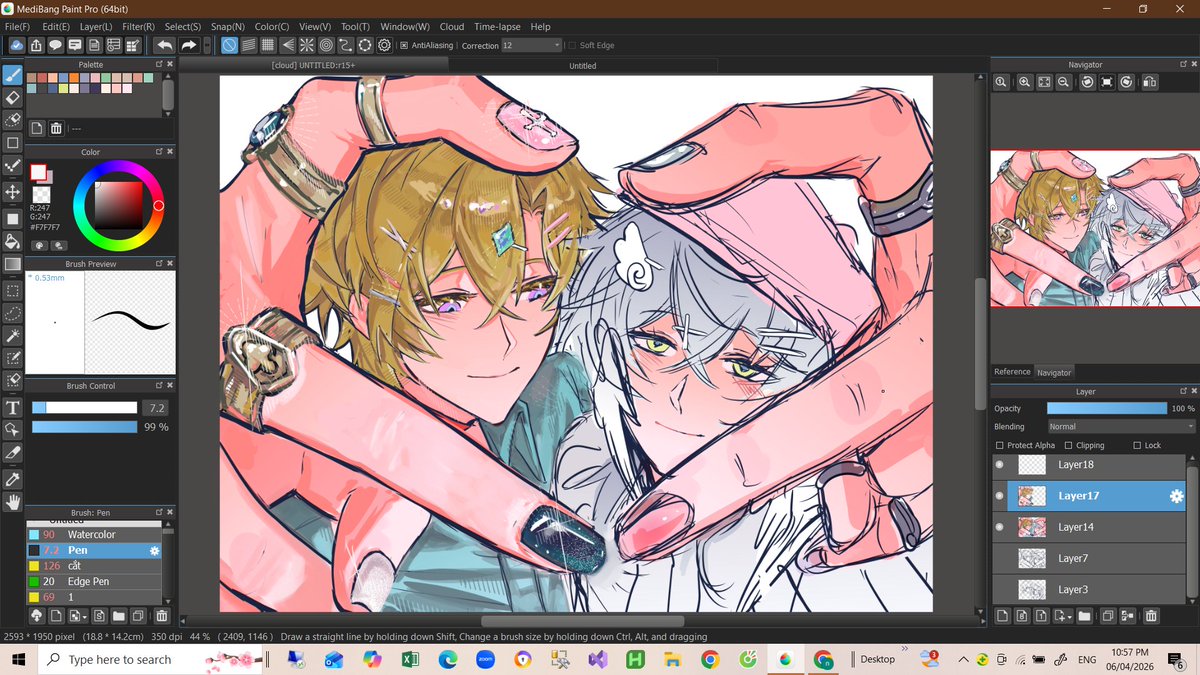 30_huong's tweet image. wip my avenday lings commission me