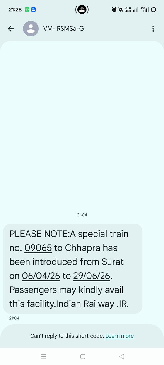 AR_Pandey108's tweet photo. @IRCTCofficial   late se inform karne ke liye dhanyawaad https://t.co/PnTT64Z2MW