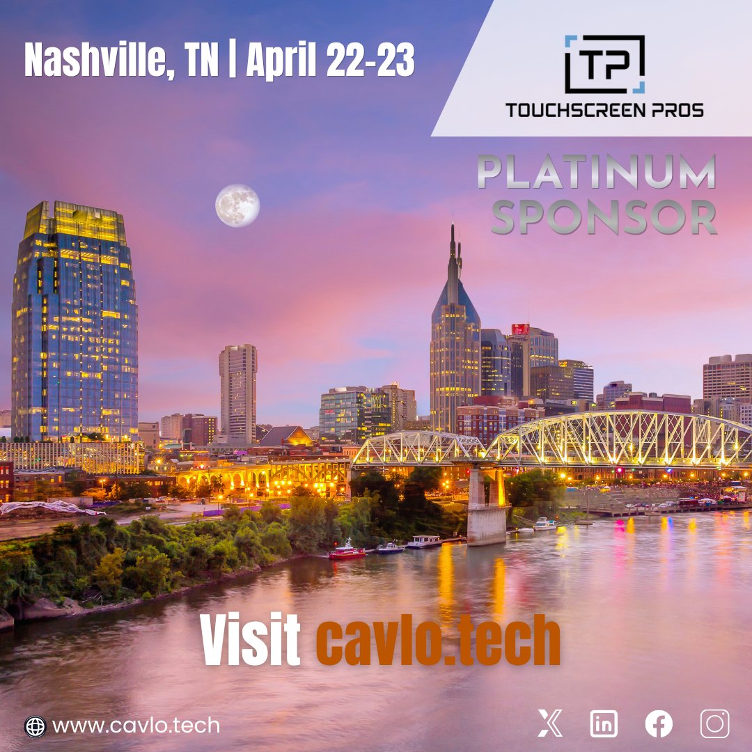 cavlo_tech's tweet image. Big news for Nashville 👀 TouchScreen Pros is stepping in as the Platinum Sponsor of cavlo Tech Expo. Get ready to experience interactive tech, collaboration tools, &amp;amp; AV innovation.
📍 April 22–23
📲 Register to attend ow.ly/FC8R50YCV9V

#InteractiveTech #TouchScreenPros