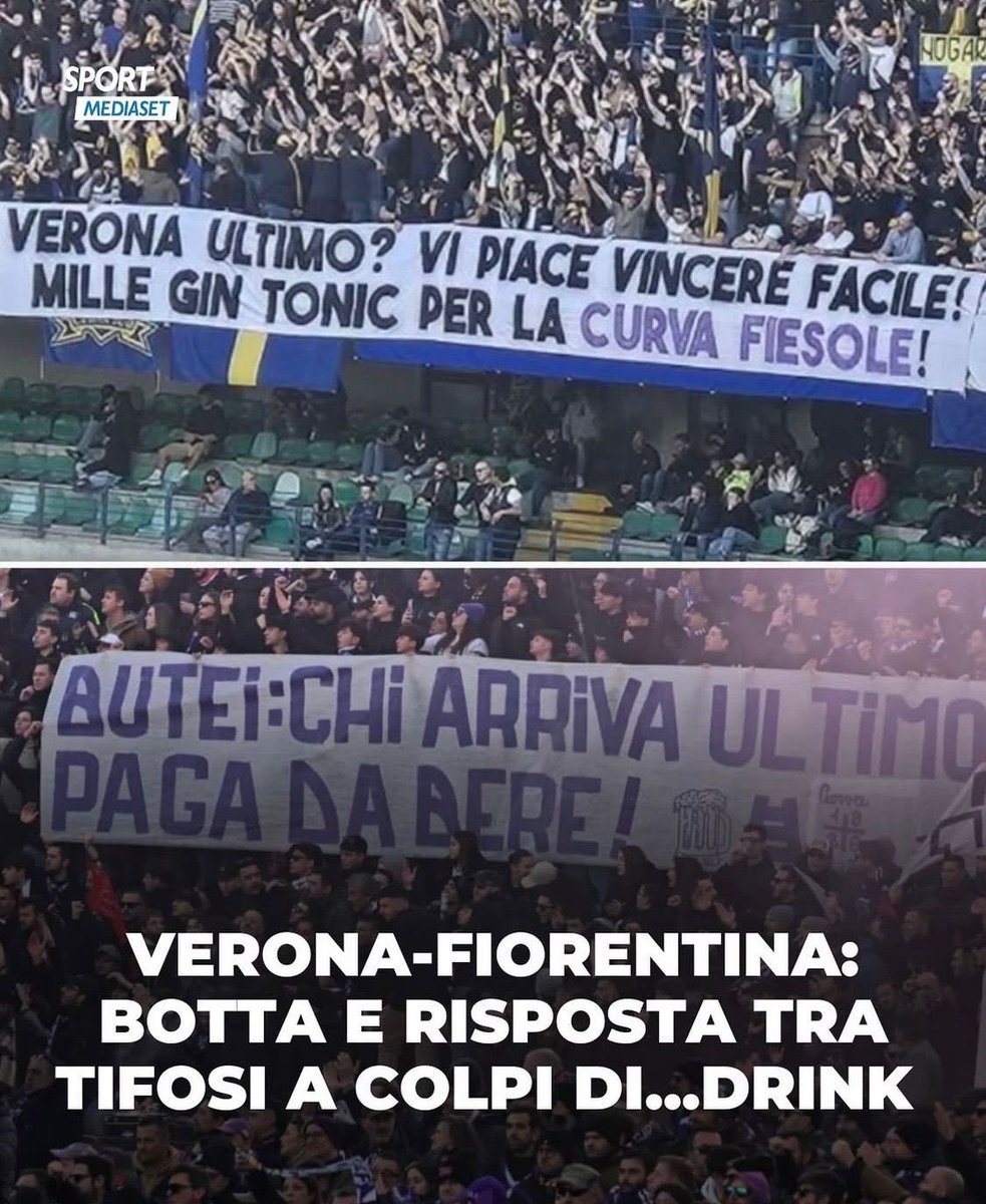 Sempre da bere per i fratelli! 
#HellasVerona 💛💙
#Fiorentina 💜💜