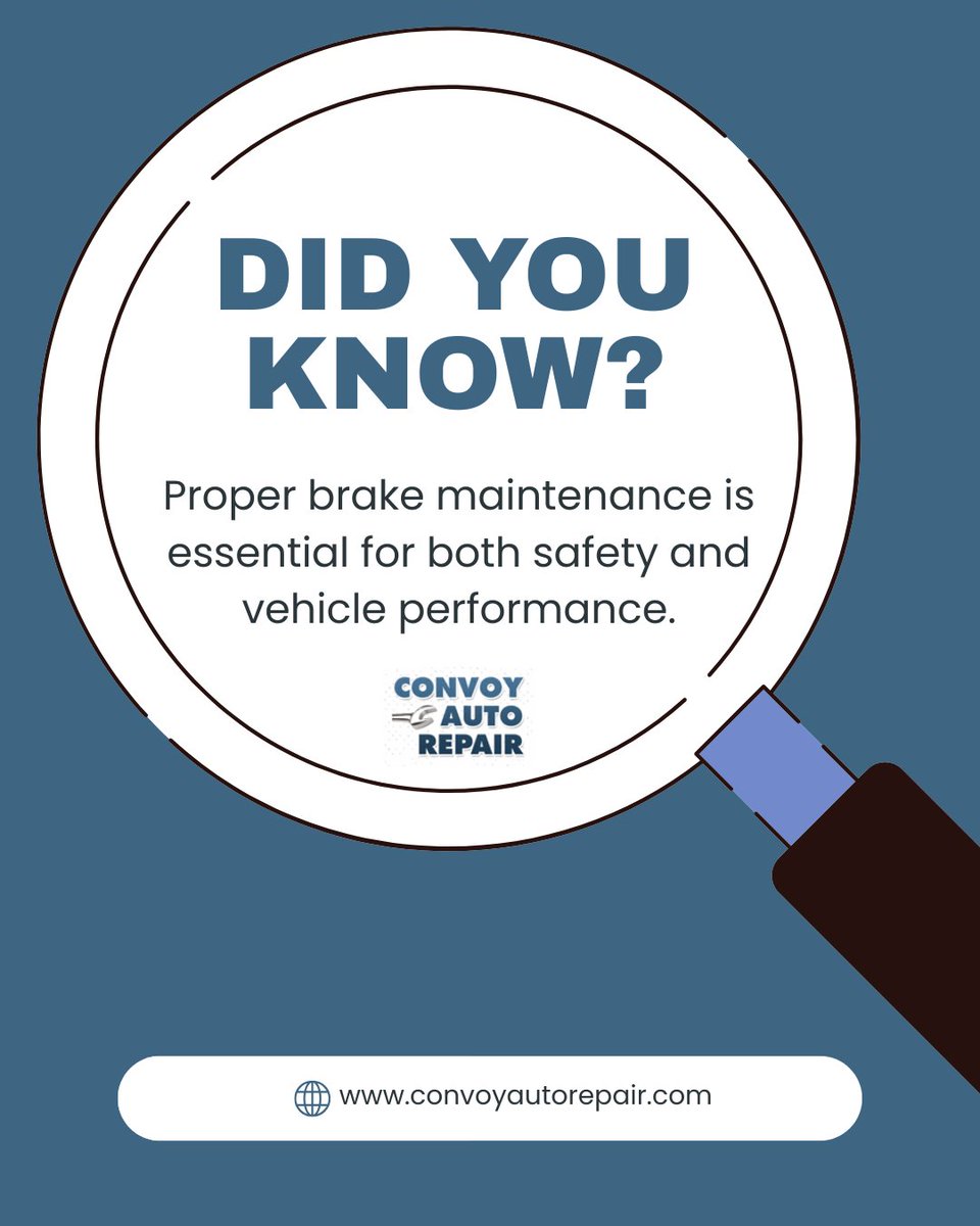 ConvoyAuto's tweet image. 🔧 Did you know? 💡
Routine inspections by experienced technicians can catch early warning signs before they turn into major issues. 🔍 Prevent costly repairs and keep your car running smoothly with regular check-ups!
 convoyautorepair.com
.
.
.
#VehicleInspection