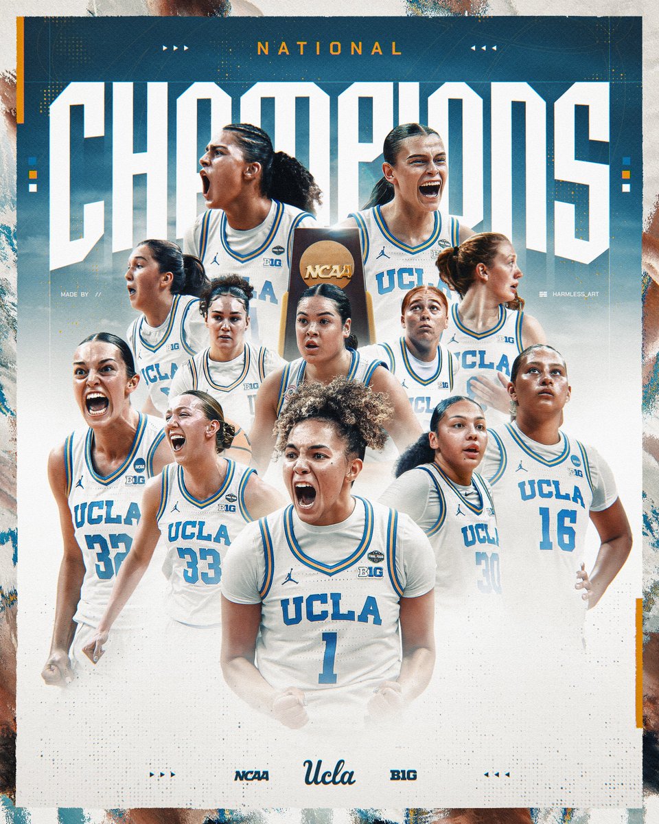 harmless_art's tweet photo. National Champs🏆

.
.
@uclawbb 
#uclawbb #marchmadness #smsports https://t.co/j0fWK2Gedy