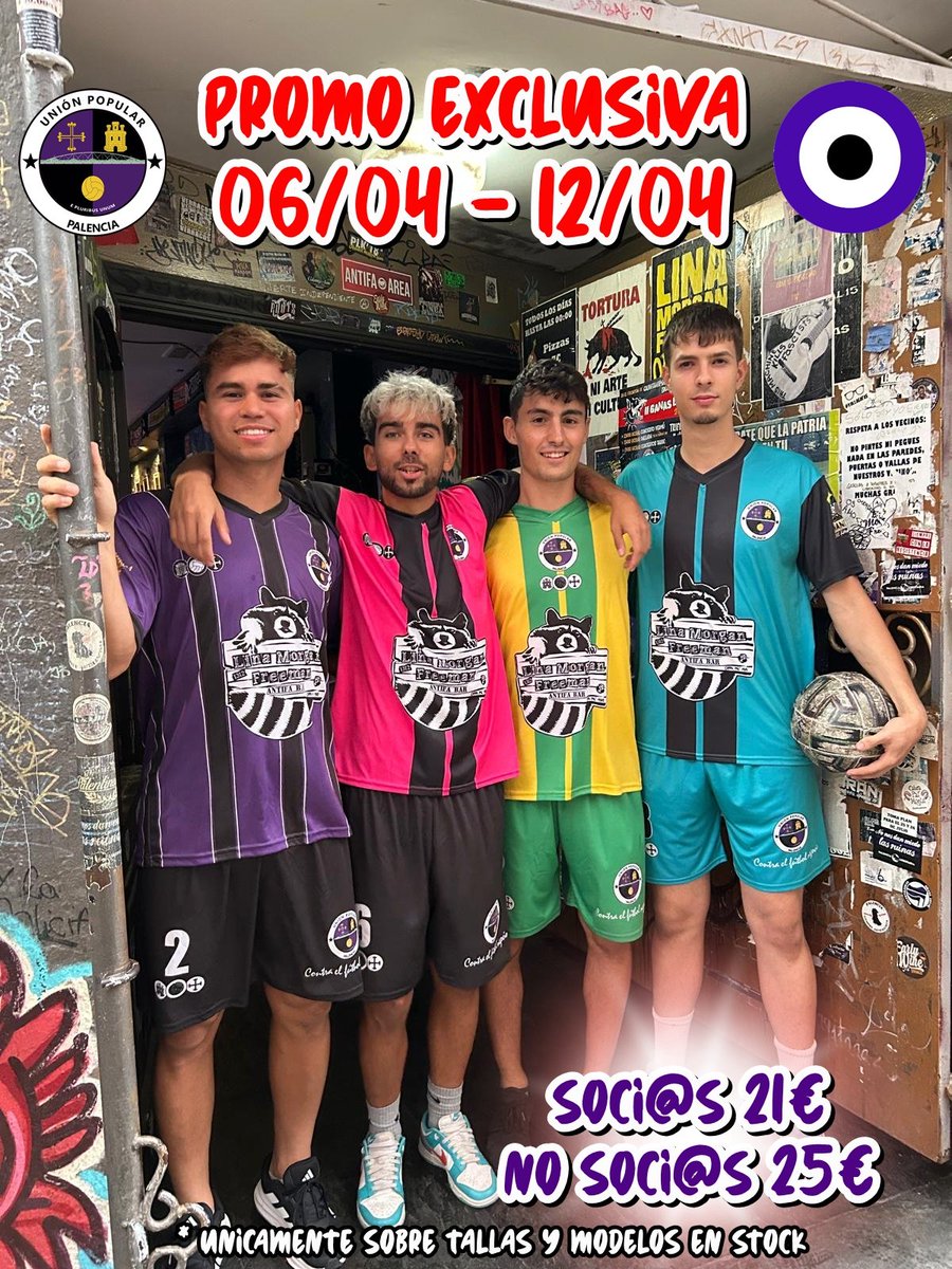 UPPalencia's tweet photo. ⚽ PROMO ⚽

Desde el club hemos lanzado una promo limitada para esta semana rebajando el precio de nuestras camisetas, para facilitaros que nos acompañeis y dar color en La Joya con nuestros colores, en el partidazo del finde en Astudillo.

21€ soci@s / 25€ no soci@s https://t.co/Io5hj8PDJJ