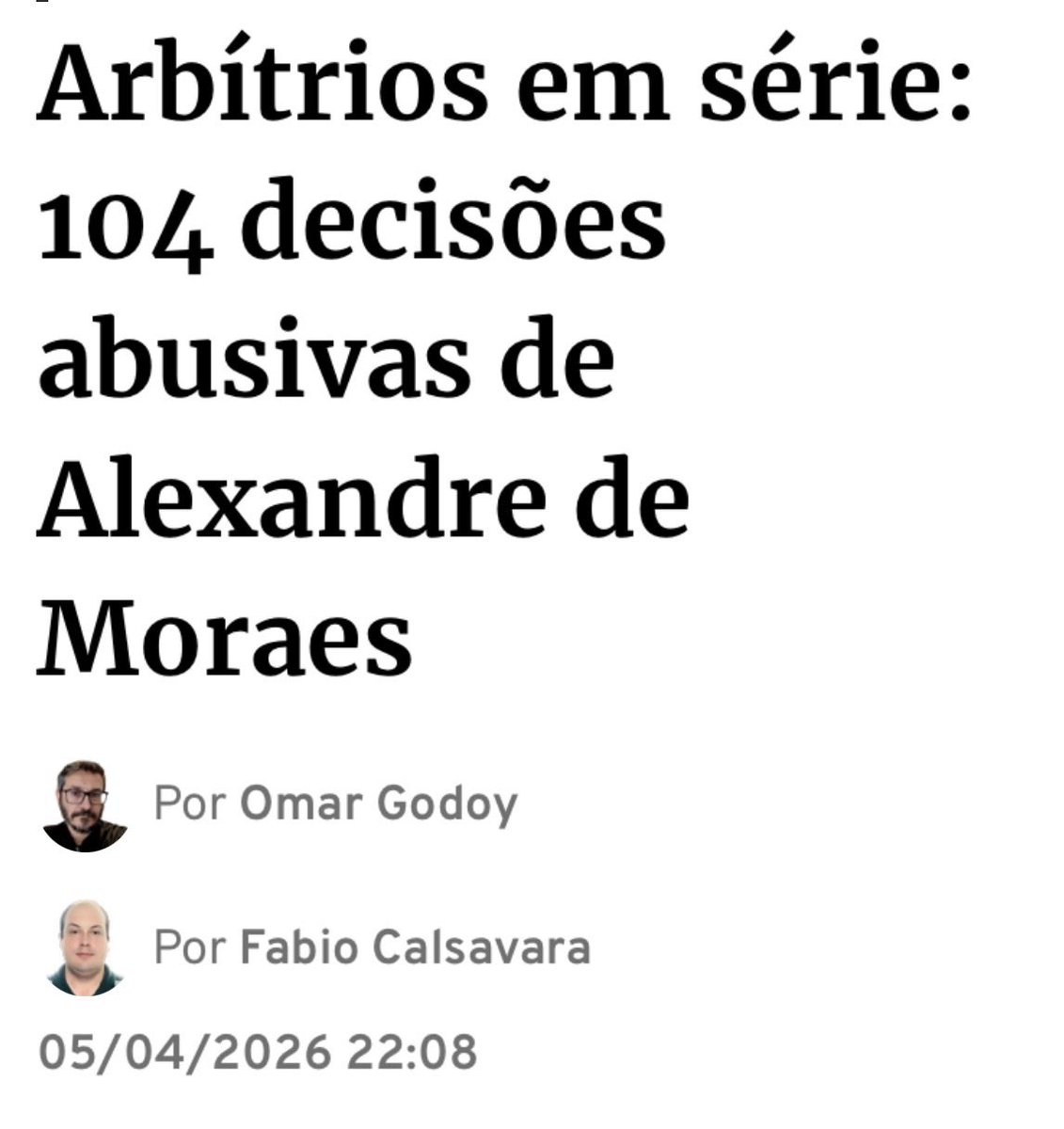 Tive o prazer de participar dessa matéria histórica da <a href="/gazetadopovo/">Gazeta do Povo</a> . Confira e divulgue à exaustão! Chega de impunidade para delitos tão graves, praticados mediante abuso covarde do poder!

gazetadopovo.com.br/ideias/104-dec…