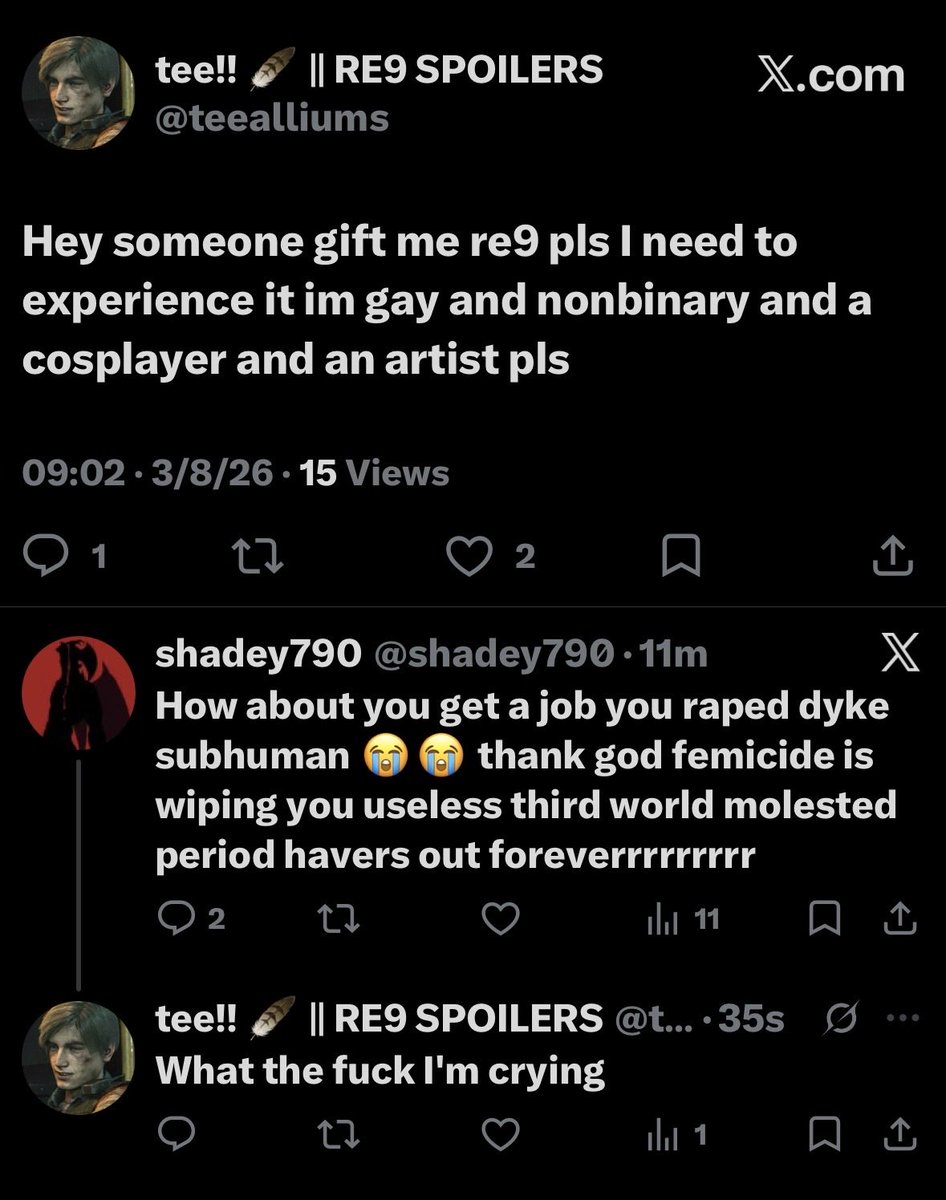 tee!! 🪶 || RE9 SPOILERS tweet media