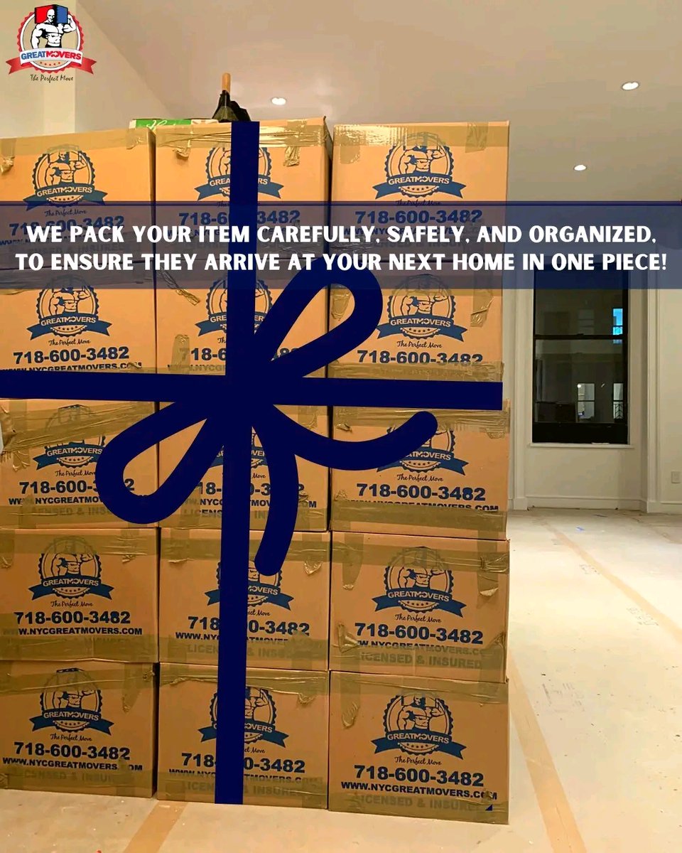 GreatMoversNY's tweet photo. A great move starts with proper packing 📦

No rushing. No damage. Just care and precision.

📞 212-607-8272
#GreatMoving #PackingExperts https://t.co/dy0nM3HxQG