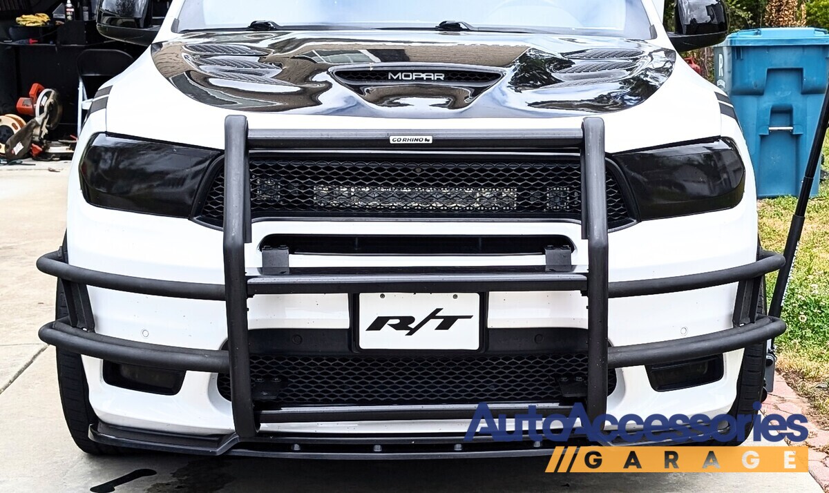 AAGarage's tweet photo. @blackcloud_rt is ready for anything with the new LR Series Push Bumper from @GoRhino #DodgeDurango https://t.co/3nQcwa9BIQ